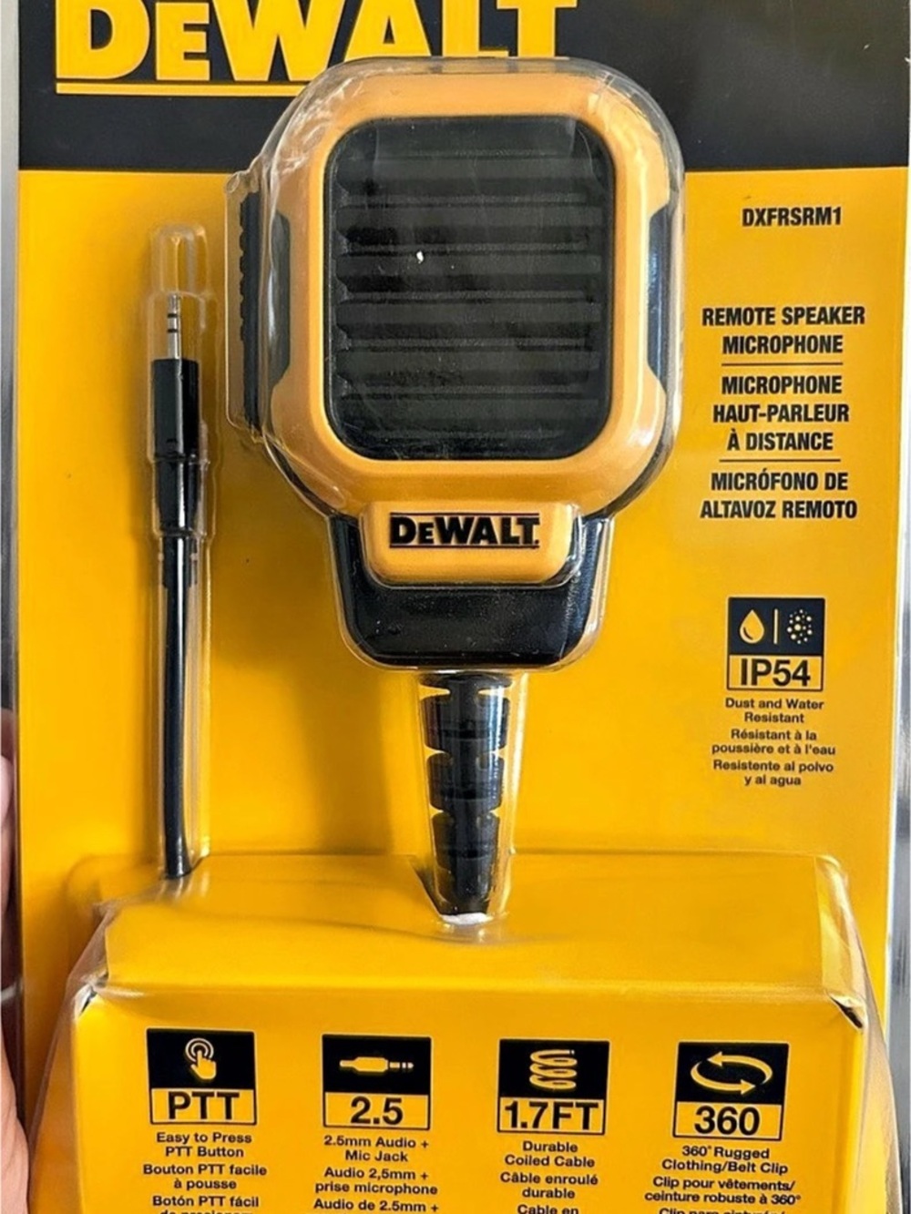 DEWALT Remote Speaker Microphone DXFRSFM1 NWT